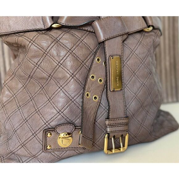 Marc Jacobs Casey Large Quilted Tote Brown - Picture 4 of 7